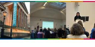 A collage of images taken at the Knowledge exchange workshop with the University of Stirling, SPECTRUM and NIHR logos below