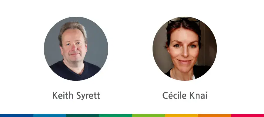 Photograph of Keith Syrett and Cecile Knai