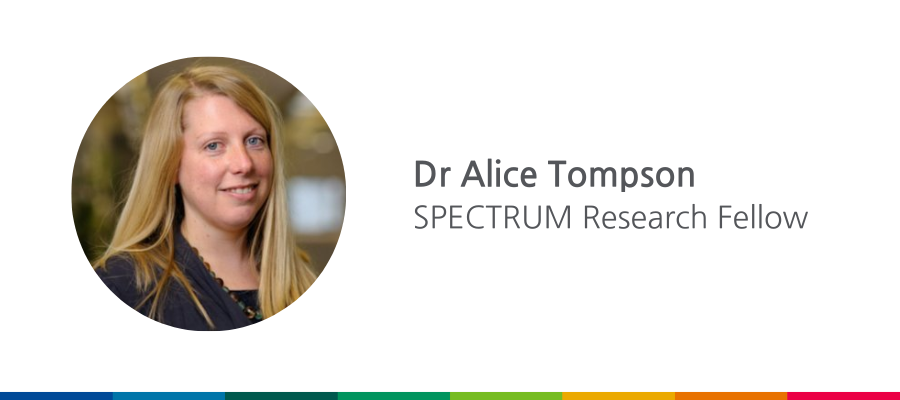 Headshot of Dr Alice Tompson, SPECTRUM research fellow