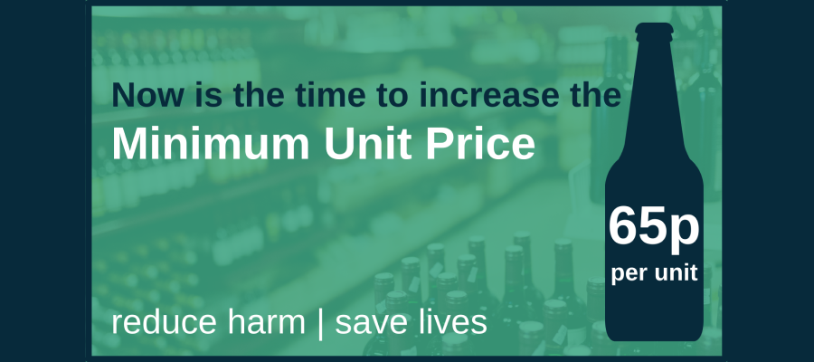 Banner image saying "Increase Minimum Unit Price to 65p"