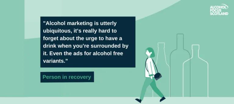 Testimonial of person in recovery on Alcohol Marketing 