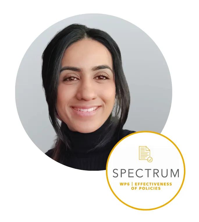 Jaspreet Bal Randhawa pictured with SPECTRUM Work Package 6 logo